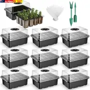 Seed Starter Tray Kit 10 Pack Seed Starting with Humidity Adjustable Dome and Ba