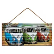 Iron Combi Vans Wall Plaque 30cm