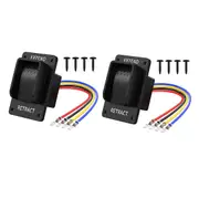 2PCS Reverse Polarity Switch 12V DPDT Momentary 3 Position Rocker Switch IP67 Waterproof Marine ON Black
