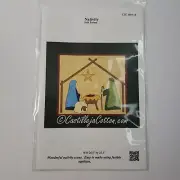 Castilleja Cotton Nativity Applique Quilt Pattern Wall Hanging 26"x24" Uncut