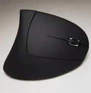 2.4G Wireless Vertical Ergonomic Right Handed Optical Mouse 6 Buttons - Black