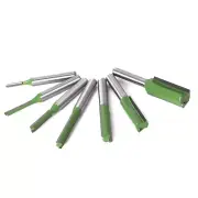 7X 1/4" Shank Single Double Flute Straight Router Bit Tool Kit For Woodworking