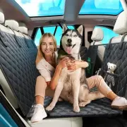 Pet Seat Cover For Back Seat | 57x78 Inches, Waterproof, Safety Strap & Hook ...