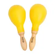 MANO PERCUSSION Yellow Oval shape maracas. Yellow.
