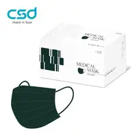 在飛比找momo購物網優惠-【CSD 中衛】中衛醫療口罩-成人平面-軍綠(50片/盒)