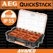 AEG Quickstack Clear Top Organiser Storage Tool Box Removable Trays AEG-PROCTO