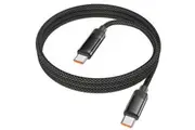 USB C to USB C Cable 100W PD Nylon Braided Metallic HOCO U126 - 1.2M