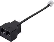 2 Ports Phone Jack Splitter, Phone Cable Adapter for Phones, Fax Machines, Modems, DSL Equipment, and More, Convenient Phone Cord Splitter Converter for Connecting Multiple Devices to Phone