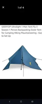 Ultralight Backpacking Single Person Tent Waterproof Camping 1 Man Tent