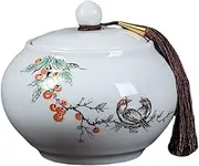 sealed lids, Storage Jars, Tea Canister,15cm Ceramic Persimmon Pattern Tea Cans Puer Tea Jar Household Storage Tea Set