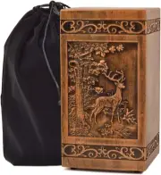 KIMNAG Wooden Cremation Urn for Human Wood Ashes Decorative Box Funeral Urns