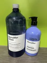 L'OREAL PROFESSIONAL BLONDIFIER GLOSS SHAMPOO 1.5 LITRE + CONDITION 750ML NEW