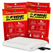 Mart Cobra Emergency Fire Blanket for Home and Kitchen - 4 Pack - Fire Blanke