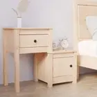 Solid Pine Wood Bedside Table Drawer Storage Side Cabinet Bedroom Nightstand