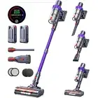 Cordless Vacuum Cleaner, 2 Batteries 110 Mins Runtime Vacuum Cleaners for Hom...