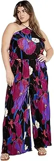 [City Chic] Plus Size Jumpsuit, Kira Print Jumpsuit, Wild Flower, 22