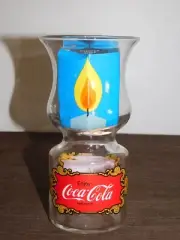 VINTAGE 6 1/2" HIGH COCA COLA FLOATING CANDLE GLASS