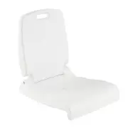 CostwayFoldable Outdoor Poolside Chair with Handle for Edge of Pool-White