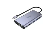UNITEK 8-in-1 Multi-Port Hub with USB-C Connector. Supports PD100W & Includes 2x