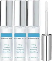 Spicule Plumping Lip Shot, Lips Plumping Gloss Clear, Hydrating & Cooling Lip Plumper, Increased Elasticity, High-Shine, Long Lasting Plumping Serum, Moisturizing Oil for Lip Care Makeup (3PCS)