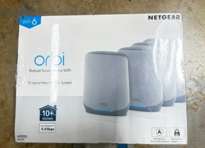 NETGEAR - Orbi 750 Series AX5200 Tri-Band Mesh Wi-Fi 6 System (4-pack) - White..