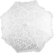 STOBOK White Lace Kids Dance Umbrella Wedding Photo Decor Performance Prop Lightweight Portable