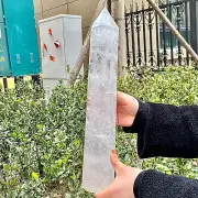 5.67LB Natural Clear Quartz Crystal Obelisk Meditation Tower