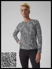 Athleta NWT Women's Ultimate Train Top Size Med Color Windstorm Black #306