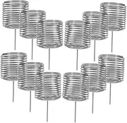 Kisangel 12pcs Bonsai Fertilizer Box Plants Yard Fertilization Basket Slow Release Fertilizer Basket Bonsai Fertilization Basket Home Plant Nutrition Cups Silver Stainless Steel