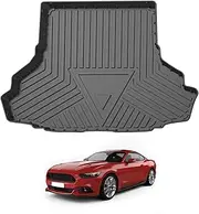AUSGO 3D Cargo Mat Compatible with Ford Mustang 2015-Onwards, All-Weather Heavy Duty Boot Liner Luggage Tray Trunk Mat