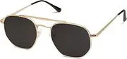 [VANLINKER] Retro Polarized Sunglasses for Women Men Vintage Shades UV400 Polygon Mirrored Lens VL9689