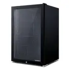 Devanti 115L Bar Fridge Glass Door Freezer Refrigerator Cooler w/Light Black
