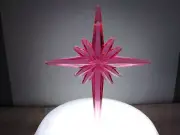 Large Pink Cross Star for Ceramic Christmas Trees.