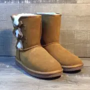 Koolaburra By Ugg Brown Suede Sheepskin Lined Kids Boot 1019372