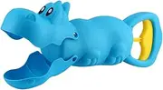 Sand Grabber Beach Toy Easy to Carry Cute Animal Shaped Fun Sandbox Toy Sand Digger for Outdoor Gift Summer Backyard Children, Hippo Blue