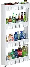 Tier Storage Rack Storage Slim Organizer Rack Holder Shelf with Wheels for Home Kitchen Laundry Utili Room