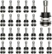 25PCS TR416 Metal Valve Stems, Outer Mount Valve Stem High Pressure Clamp-in Valves Fits 0.453" and 0.625" Rim Holes 1 1/2" Long