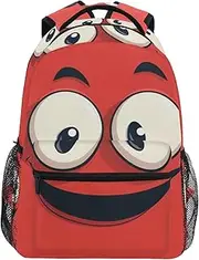 [QGBYMX] Backpack Cartoon Funny Face for School Girls Boys - Book Bag Laptop Travel Backpack Daypack S