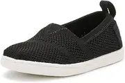[TOMS] Kids Baby Girl's Knit Alpargata Espadrille (Infant/Toddler/Little Kid) Black Mesh 4 M US Toddler