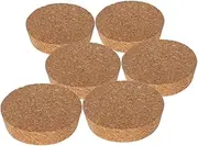 Abaodam 6pcs Hydroponic Planter Cork Lids Stoppers Reusable Flower Vase Lids Soft Wood Cork Plugs Glass Bottles Topper for for Water Planting Glass Containers