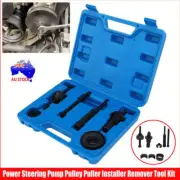 Power Steering Pump Pulley Puller Installer Remover Tool Kit Chrome Vanadium Ste