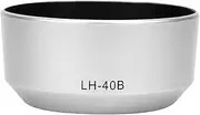 LH-40B Camera Lens Hood Shade,Portable Reversible Plastic Camera Lens Hood,Quality Shade for M.ZUIKO 45mm F1.8 (Silver)