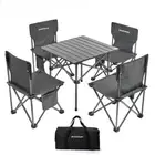 Portable Camping Table with Four Folding Chairs Set Sets Outdoor Picnic Table