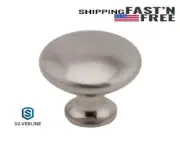 Silverline Cabinet Hardware Classic Round Knobs 28 dia x 28 H (mm)