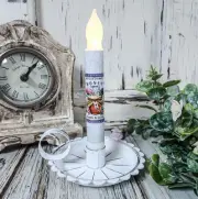 Clover Honey Handmade Flameless Timer Taper Candle Farmhouse Summer Cottage