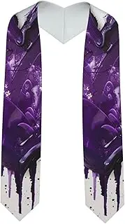 [EdWal] purple love print Graduation Stole and Sash Class for Unisex Adult Honor Stole Honor Stole of 2025