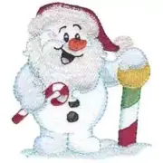 EMBROIDERED QUILT BLOCKS A SET OF 10 - SNOWMEN QUILT BLOCKS