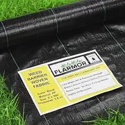 FLARMOR Landscape Fabric Heavy Duty - Woven Weed Barrier Landscape Fabric - Weed Block - Garden Fabric Roll - Commercial Weed Control Fabric 3 X 300 Foot