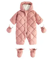 [Bonpoint] Bonpoint Baby quilted down snowsuit M 12 pink