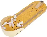 Totority Mini Wooden Bowling Game Set Interactive Desktop for Adults Easy to Assemble Tabletop Bowling Game Educational Fun for Hand Eye Coordination and